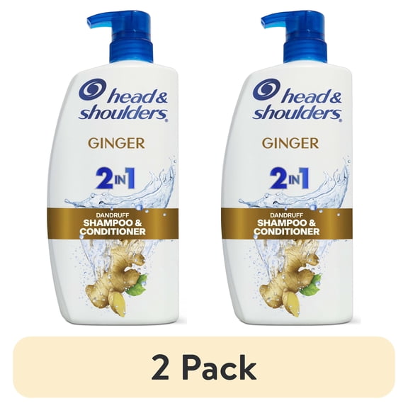 (2 pack) Head & Shoulders 2 in 1 Dandruff Shampoo and Conditioner, Ginger, 28.2 fl oz