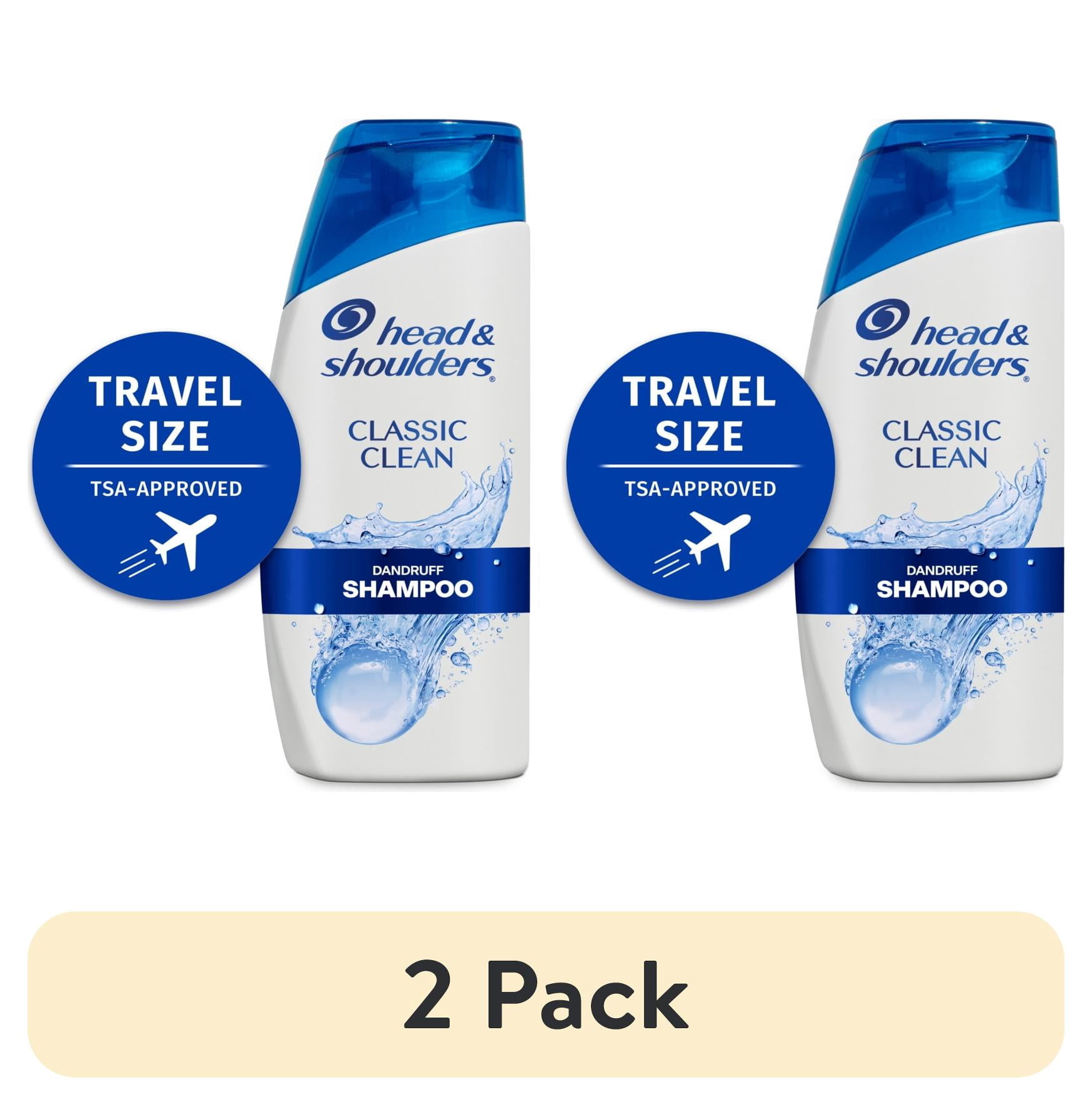 (2 pack) Head and Shoulders Dandruff Shampoo, Classic Clean, Travel Size, 3 fl oz