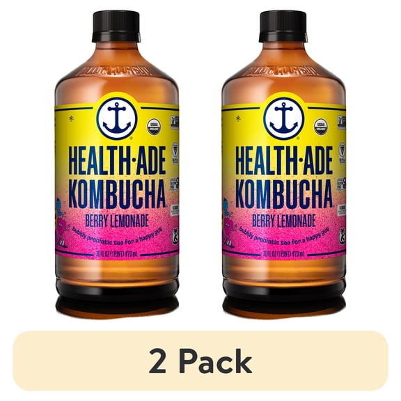 (2 pack) Health-Ade Probiotic Berry Lemonade Kombucha, 16 oz