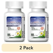 2 pack HealthA2Z Allergy Medicine Loratadine, 24 Hour Non-Drowsy Allergy Pill and Sinus Relief, 10 mg, 300 Tablets