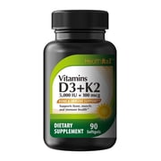 2 pack HealthA2Z Vitamin D3 + K2 | 5000 IU + 100 mcg | 90 Easy-to-Swallow Softgels | Clean Label, No Dyes | Bone, Muscle & Immune Support