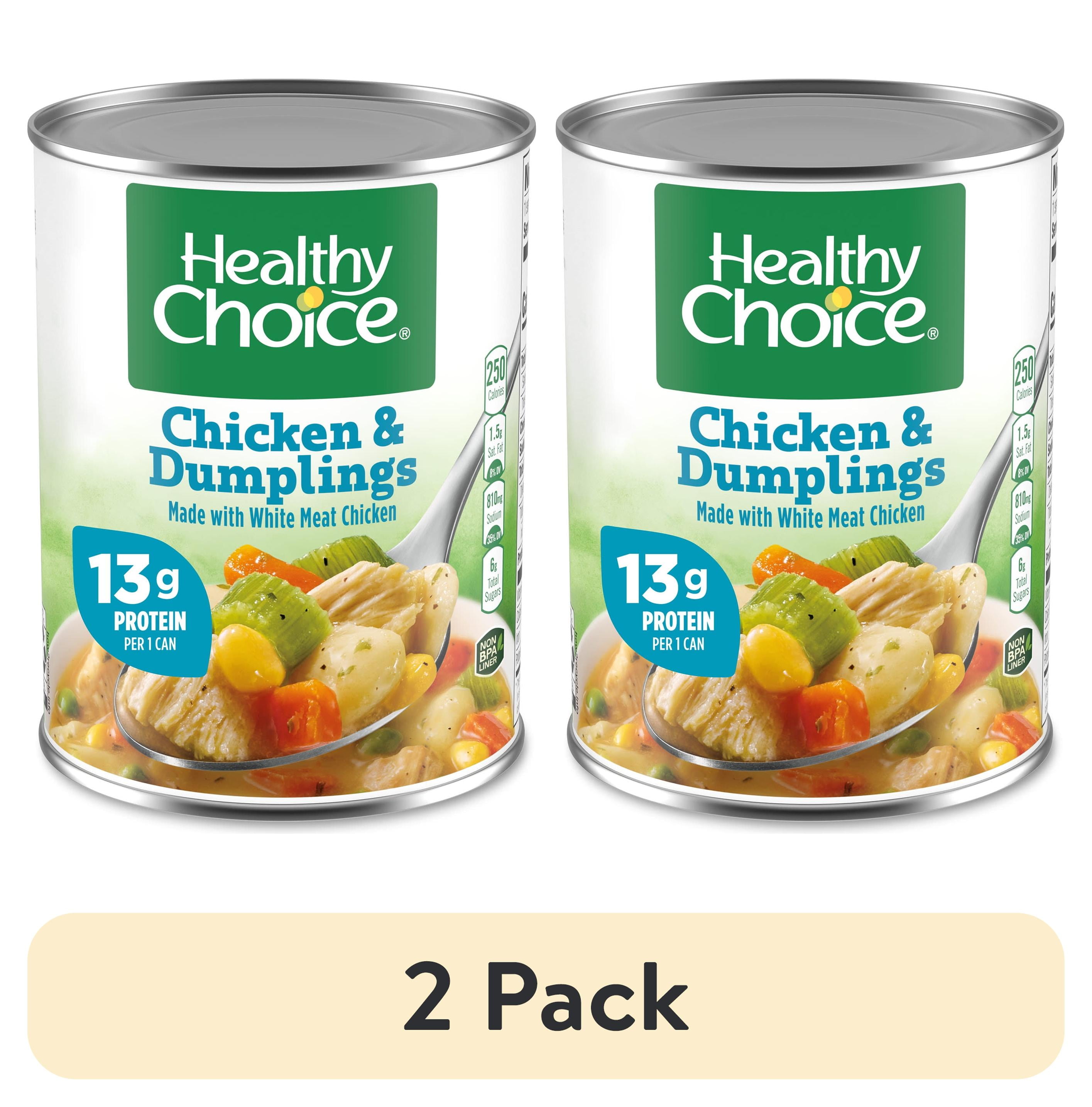 (2 pack) Healthy Choice Chicken & Dumplings Canned Soup, 15 oz.