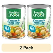 (2 pack) Healthy Choice Chicken & Dumplings Canned Soup, 15 oz