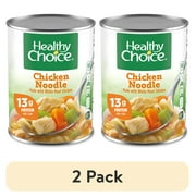 (2 pack) Healthy Choice Chicken Noodle Canned Soup, 15 oz