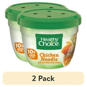(2 pack) Healthy Choice Chicken Noodle Soup, Microwave Bowl, 14 oz