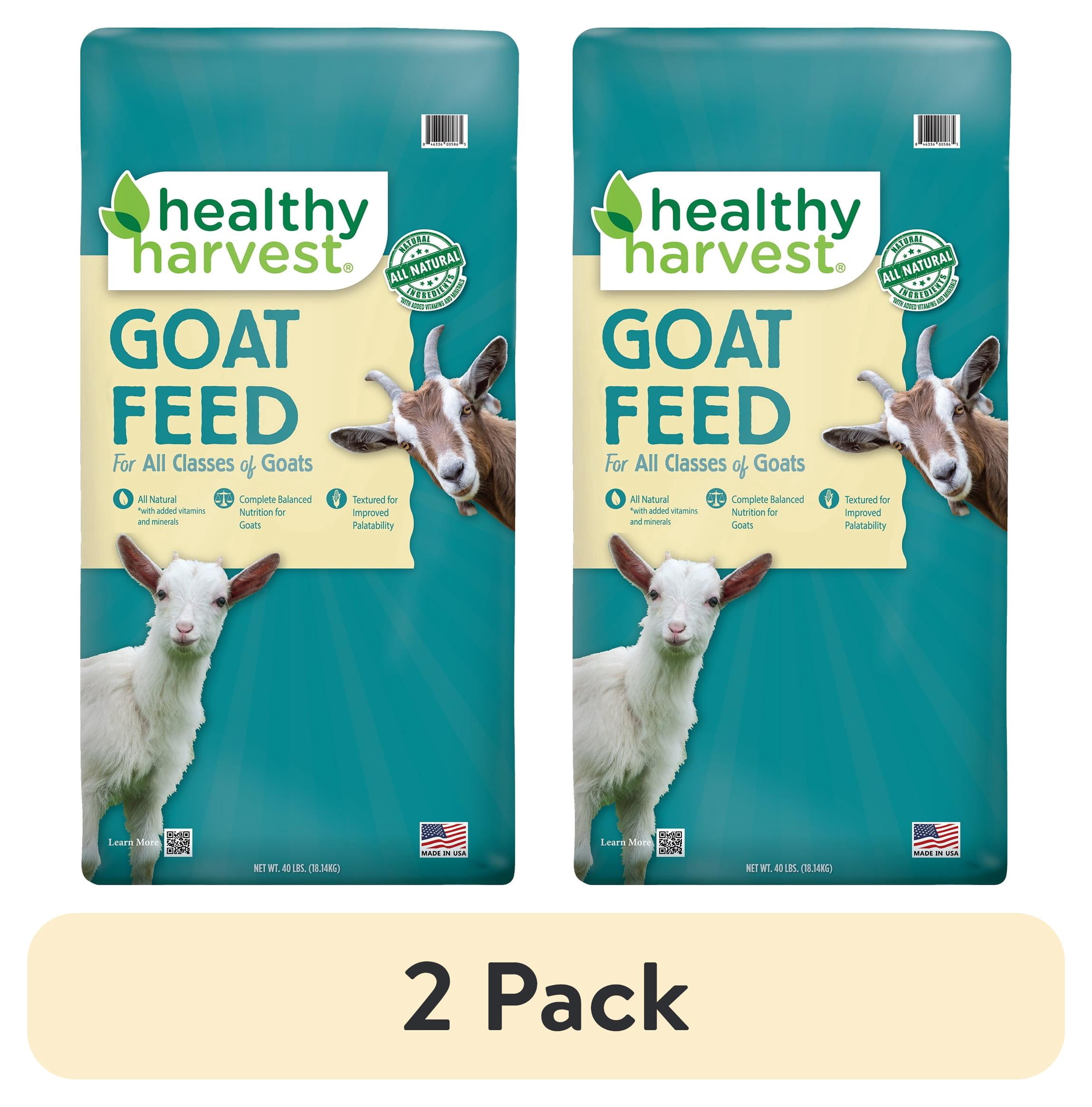 (2 pack) Healthy Harvest All Natural 16% Textured Goat Feed 40 lb Bag