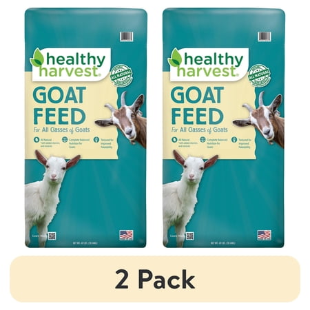 (2 pack) Healthy Harvest All Natural 16% Textured Goat Feed 40 lb Bag