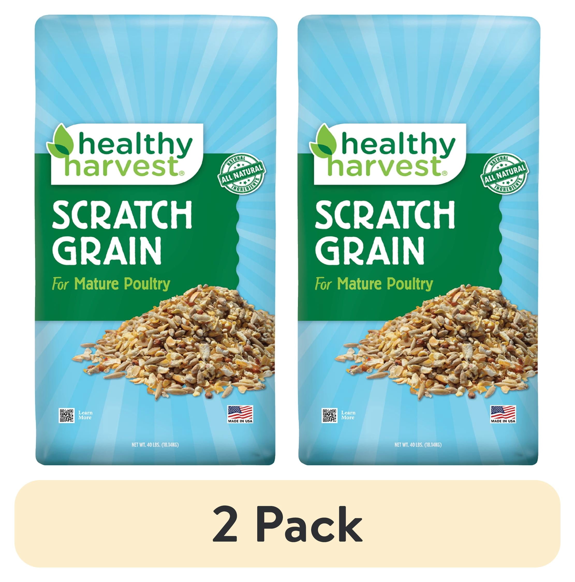 (2 pack) Healthy Harvest Scratch Grain Treat for Mature Chickens, 40 lb Bag
