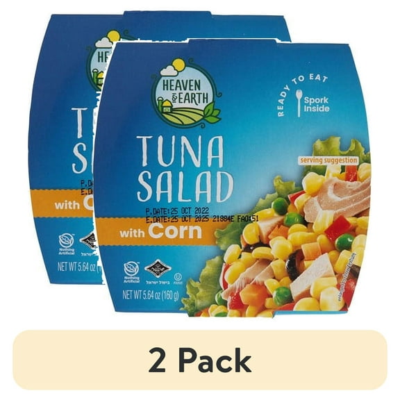 (2 pack) Heaven & Earth Tuna Salad with Corn, 5.64 oz