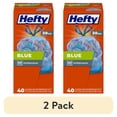 thumbnail image 1 of (2 pack) Hefty Blue Trash Bags, Blue, 30 Gallon, 40 Count, 1 of 6