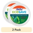thumbnail image 1 of (2 pack) Hefty ECOSAVE Compostable Paper Plates, 8 3/4 inch, 22 Count, 1 of 6