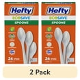 thumbnail image 1 of (2 pack) Hefty ECOSAVE Compostable Spoons, Disposable Spoon Set, 24 Count, 1 of 7
