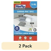 (2 pack) Hefty Shrink Pak 2 XL Vacuum Compression Storage Bags, Closet Organization, Adults and Tweens
