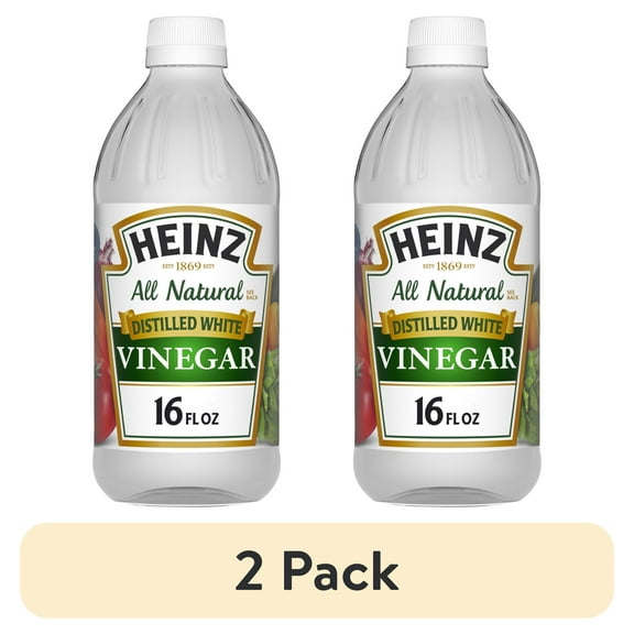 (2 pack) Heinz All Natural Distilled White Vinegar with 5% Acidity, 16 fl oz Bottle