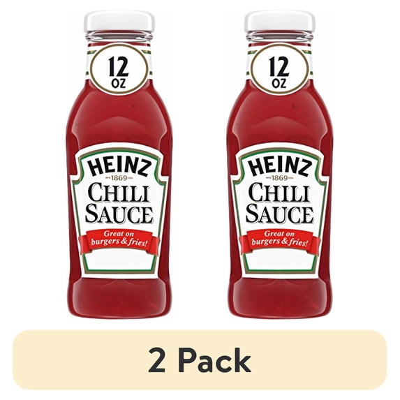 (2 pack) Heinz Chili Sauce 12 oz (Pack of 5)