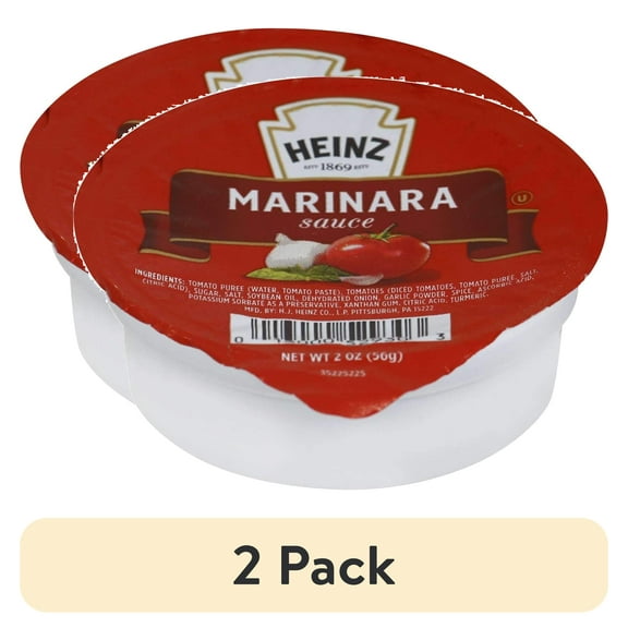 (2 pack) Heinz Marinara Sauce Single Serve (60 ct Casepack, 2 oz Cups)