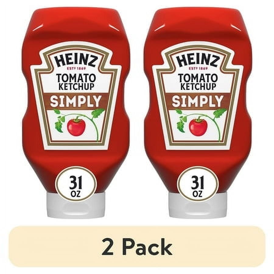 (2 pack) Heinz Simply Tomato Ketchup with No Artificial Sweeteners, 31 oz Bottle