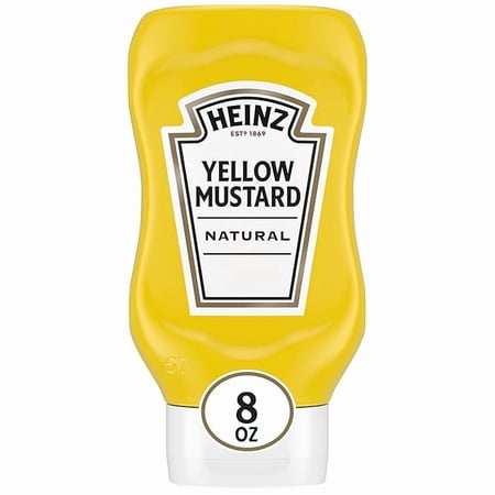 Pack of 2 Heinz Yellow Mustard, 8 oz Bottle