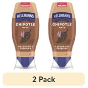 (2 pack) Hellmann's Mild Chipotle Mayonnaise Dressing, 11.5 fl oz Squeeze Bottle
