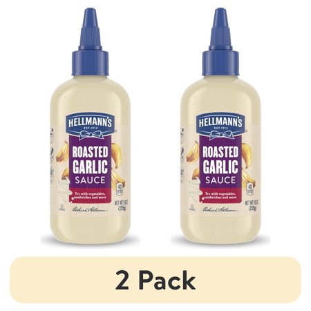 (2 pack) Hellmann's Gluten Free Roasted Garlic Sauce, 9 oz Bottle