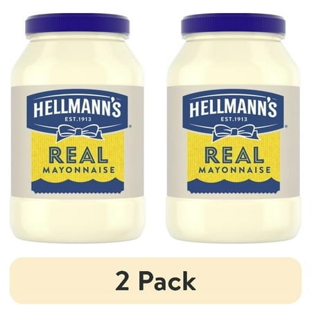 (2 pack) Hellmann's Real Mayonnaise, Sandwich Spread Condiments, 48 oz Jar