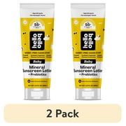 (2 pack) Hello Bello Baby Mineral SPF 55 + Sunscreen Lotion with Prebiotics for Infants, 3.0 fl oz