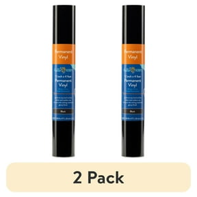 (2 pack) Hello Hobby 12" x 4' Black Permanent Craft Vinyl Roll