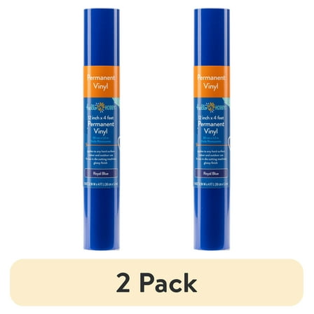 (2 pack) Hello Hobby 12" x 4' Royal Blue Permanent Craft Vinyl Roll
