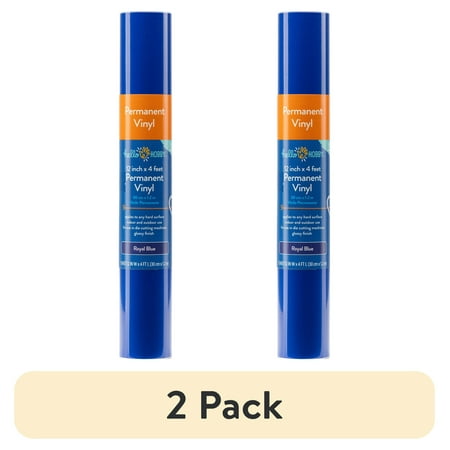 (2 pack) Hello Hobby 12" x 4' Royal Blue Permanent Craft Vinyl Roll