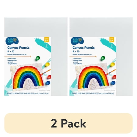 (2 pack) Hello Hobby 8" x 10" Canvas Panels, 3 Count