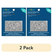 (2 pack) Hello Hobby Assorted Size Steel Safety Pins (225 Count)