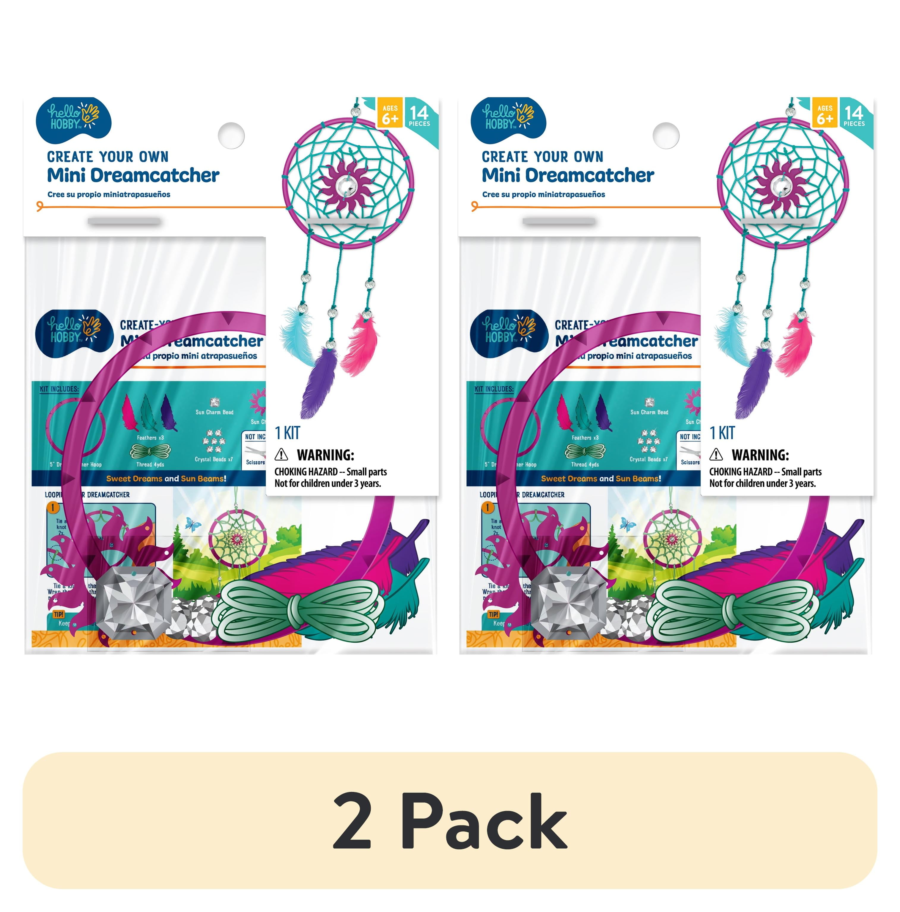 2 pack) Hello Hobby Create Your Own Multi-Color Mini Dream Catcher
