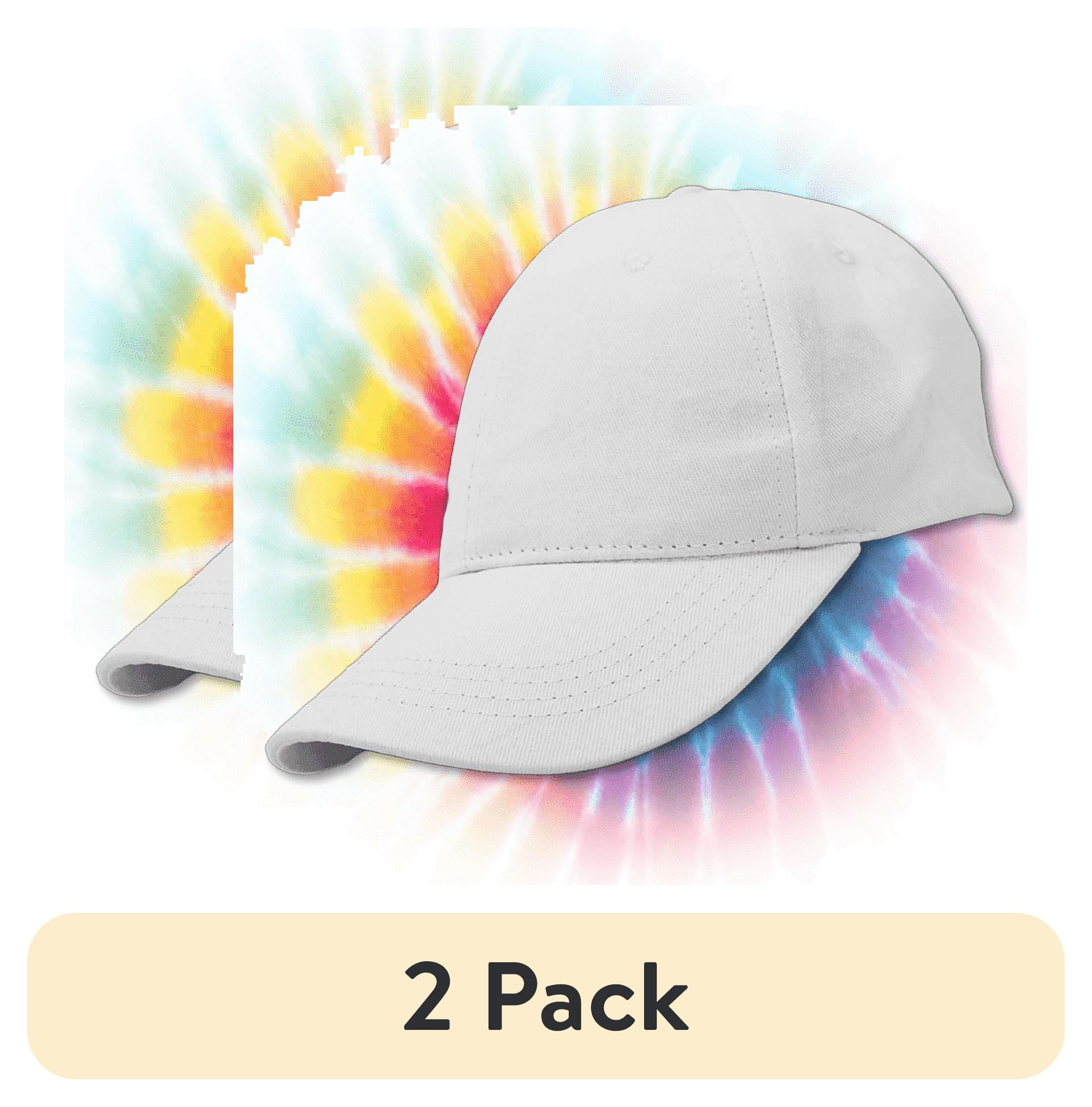 (2 pack) Hello Hobby Customizable White Baseball Cap – Adjustable 100% Cotton Hat for Men & Women for DIY Crafts & Personalization