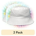thumbnail image 1 of (2 pack) Hello Hobby Customizable Bucket Hat for Men & Women, Solid White, Adjustable Fit, 100% Cotton, Ideal for DIY & Personalization, 1 of 7