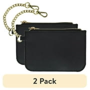 (2 pack) Hello Hobby Small Wallet with Chain, Black