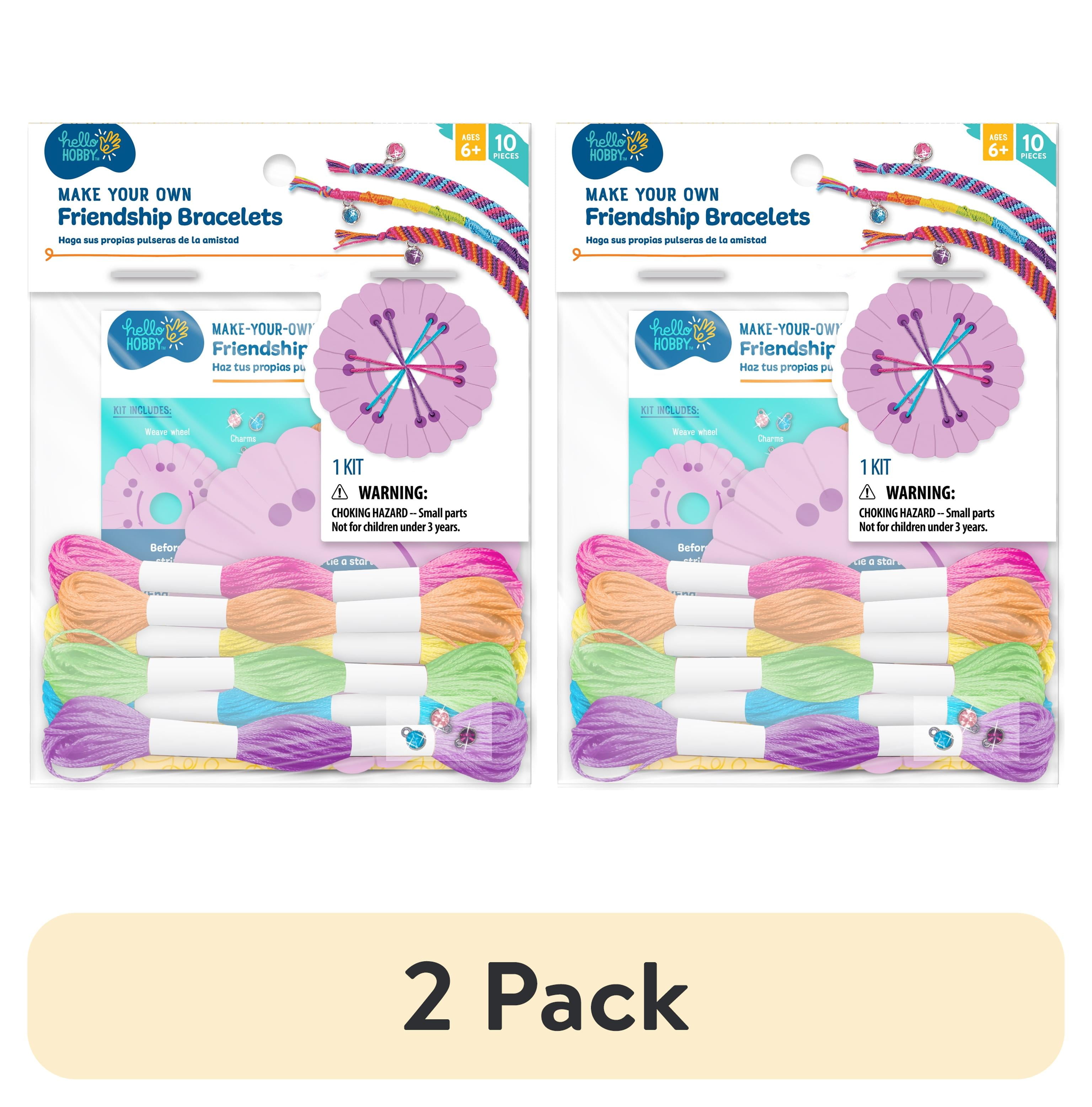 (2 pack) Hello Hobby Friendship Bracelet Making Kit, Child Craft Kits ...