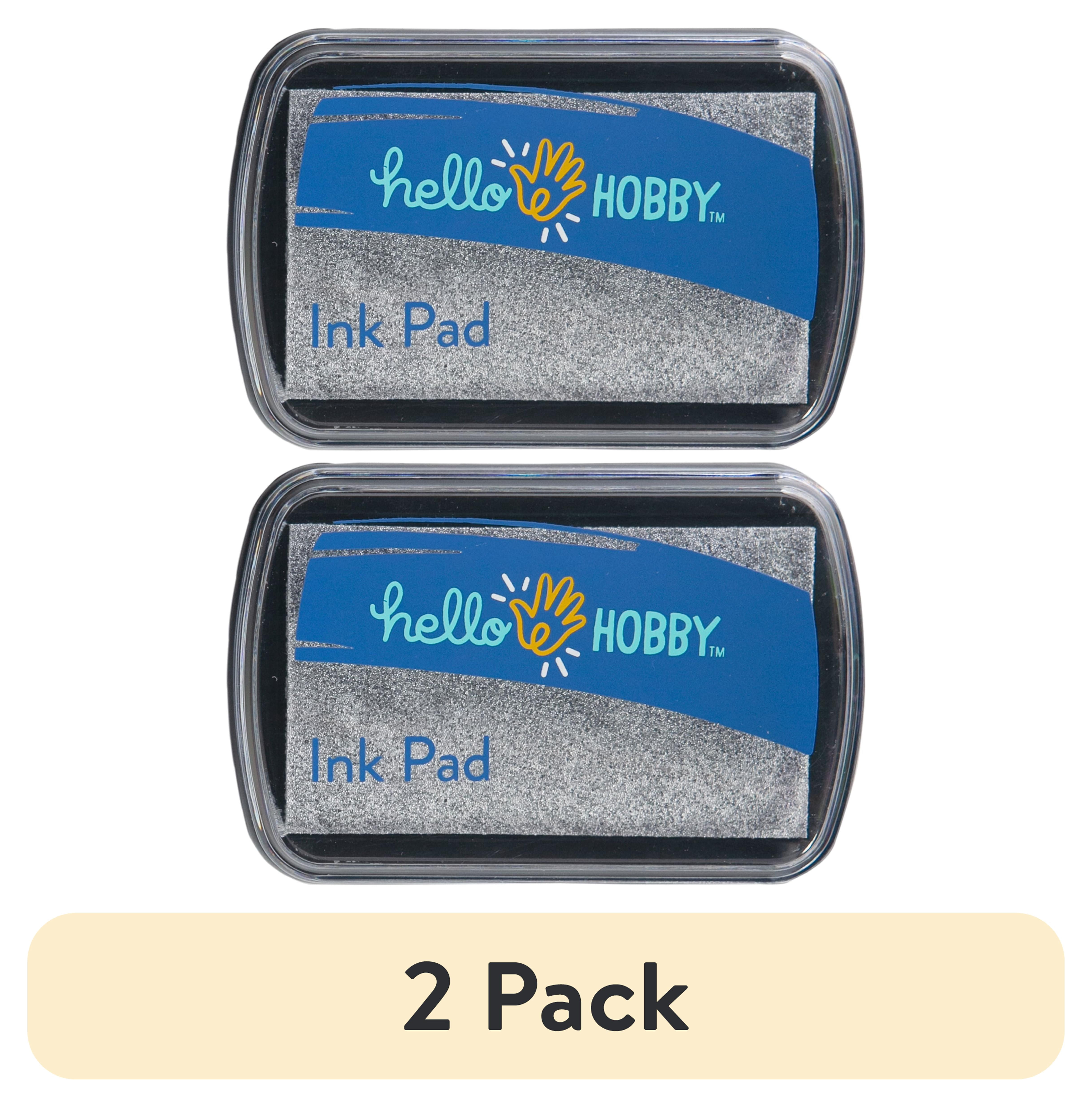 (2 pack) Hello Hobby Ink Pad for Stamping, Silver Metallic
