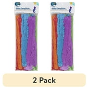 (2 pack) Hello Hobby Jumbo Fuzzy Craft Sticks, 24 Pieces