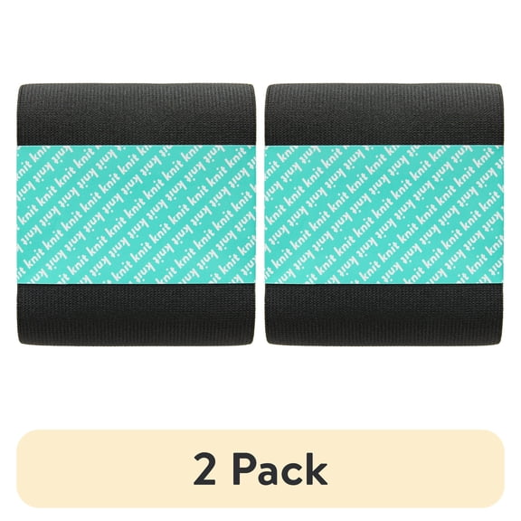 (2 pack) (2 pack) Hello Hobby 3" Black Knit Elastic for Sewing and Craft Projects