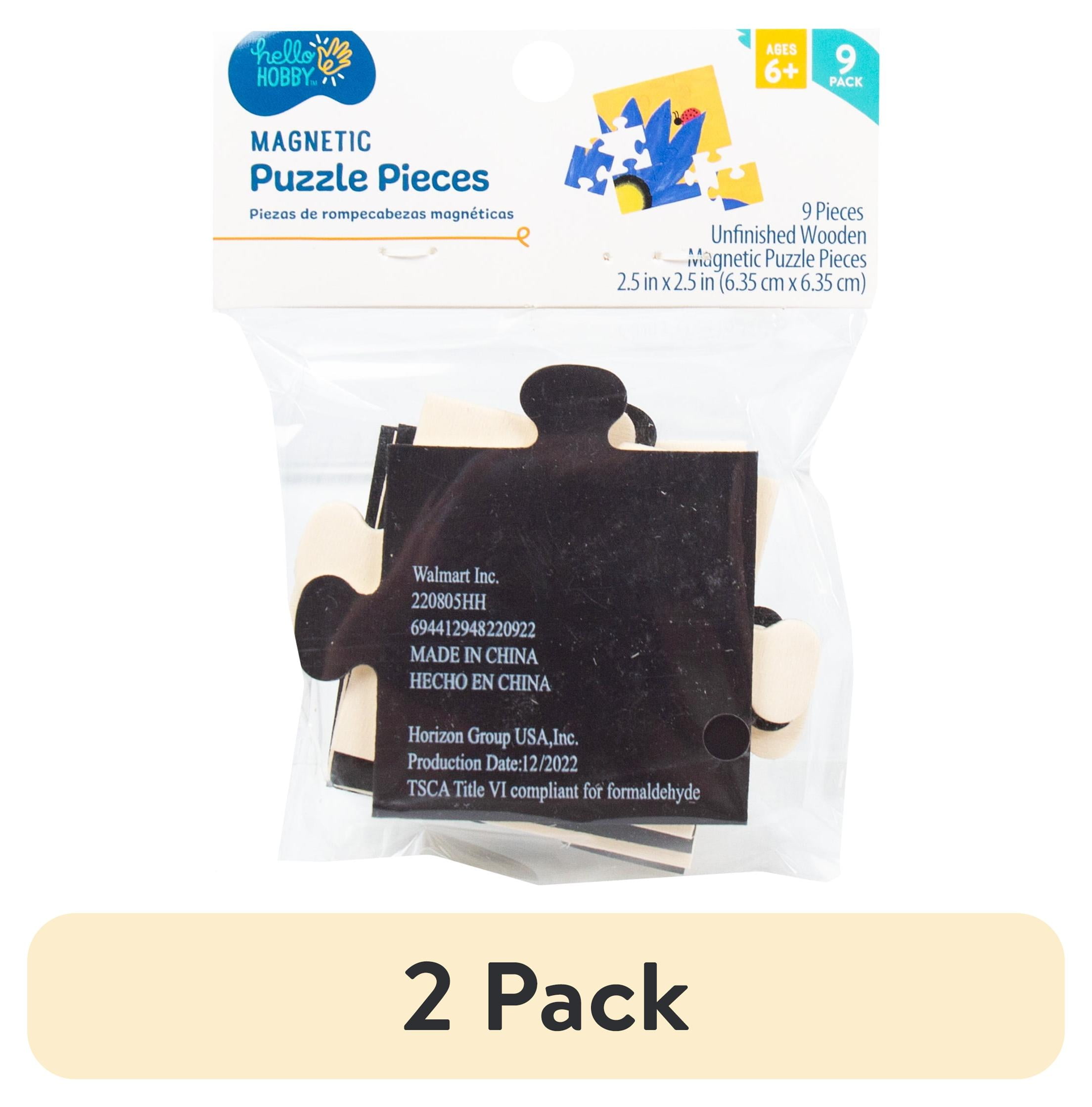 (2 pack) Hello Hobby Magnetic Puzzle Pieces, 9-Pack, Boys and Girls, Child, Ages 6+