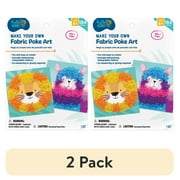 (2 pack) Hello Hobby Make Your Own Fabric Poke Art, Kids Craft Kit