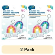 (2 pack) Hello Hobby Make Your Own Rainbow Keychains, Arts and Crafts Kit for Kids