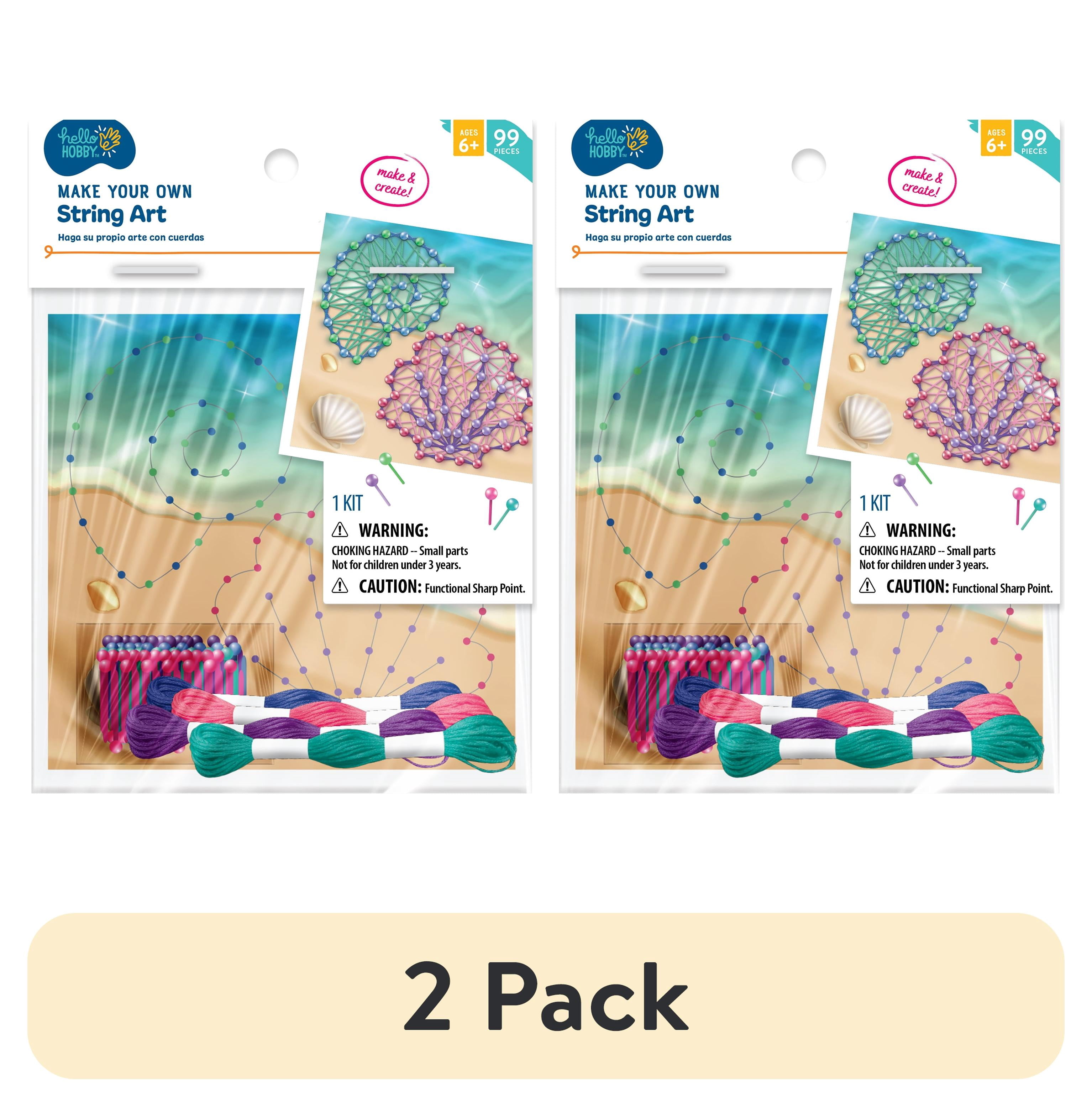 (2 pack) Hello Hobby Make Your Own String Art, Child Craft Kit ...