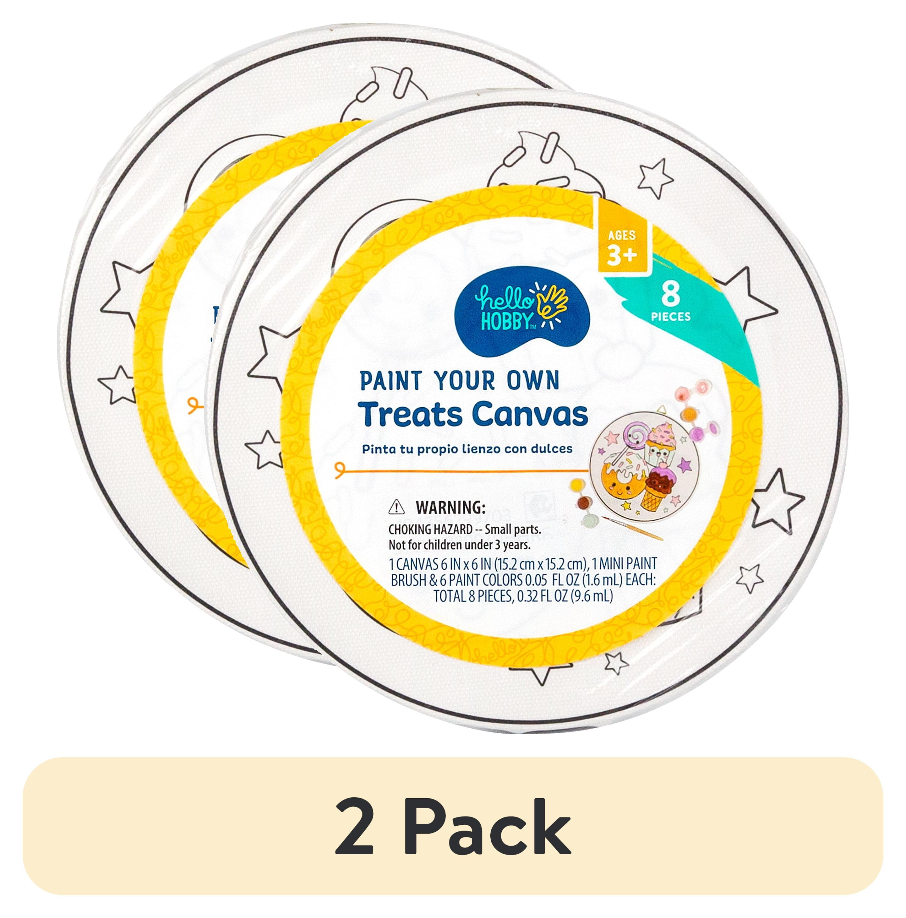(2 pack) Hello Hobby Multicolor Paint Your Own Kawaii Treats Canvas