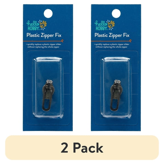(2 pack) Hello Hobby Plastic Sewing Zipper Fixers, 6 Count