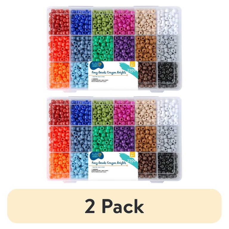 ★トップグレードレインボーアンデシン 16.5ミリ珠ビーズH(SA~SA+) 2 pack) Hello Hobby - Primary Color Pony Bead Box - 2300 Pieces