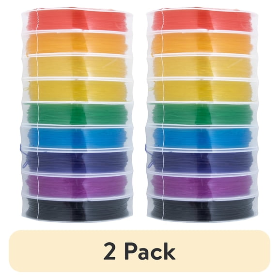 (2 pack) (2 pack) Hello Hobby 90 Yards Rainbow Elastic Stretch Jewelry Cord for Crafting Projects