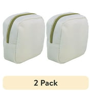(2 pack) Hello Hobby Small Square Zippered Craft Storage Bag, White