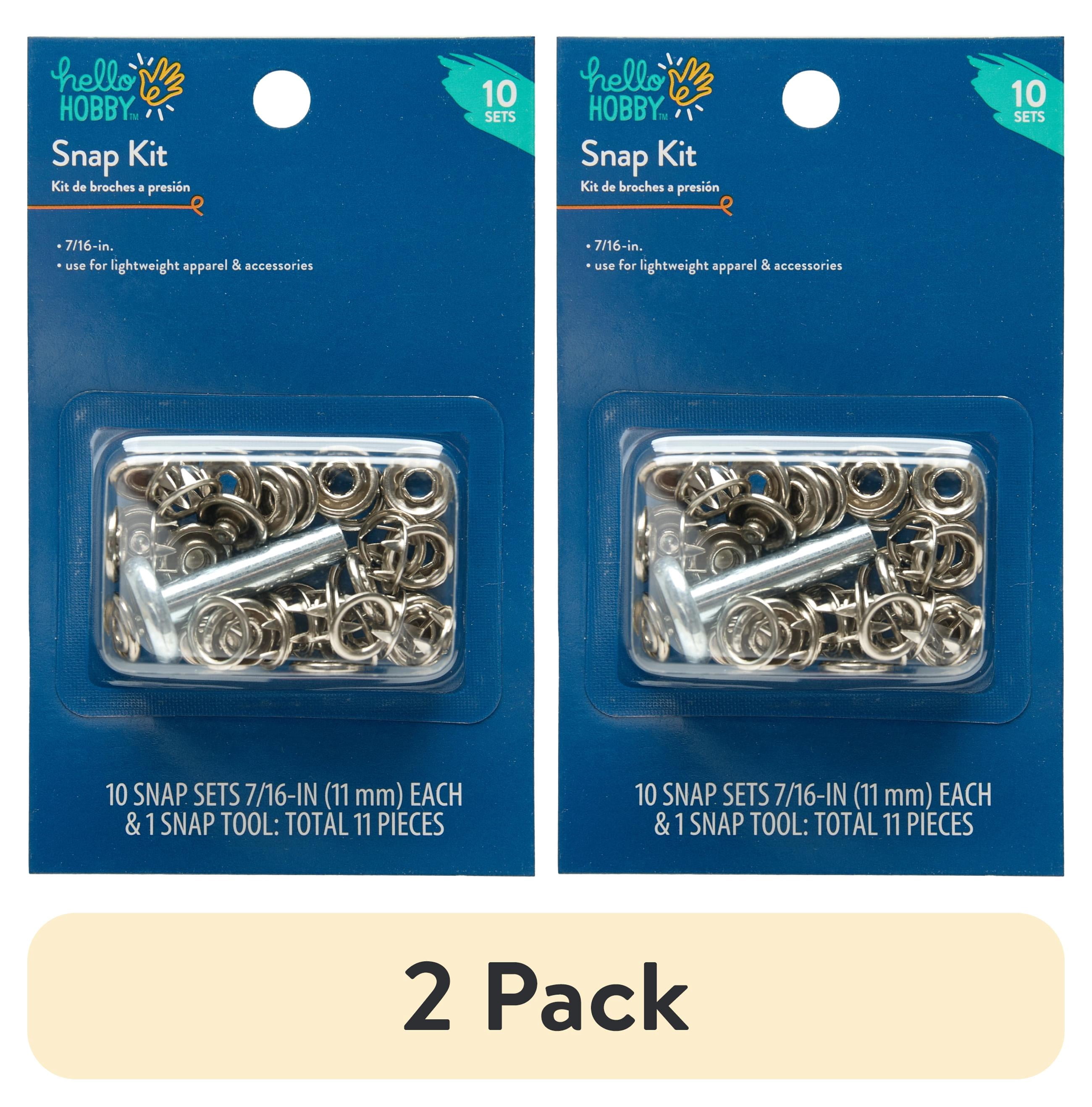 (2 pack) Hello Hobby Durable 50 Piece Snap Fasten Kit for Crafting