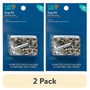 (2 pack) Hello Hobby Durable 50 Piece Snap Fasten Kit for Crafting